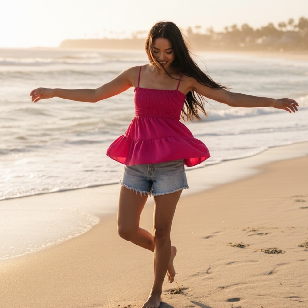 Summertime Hot Pink Women's Top